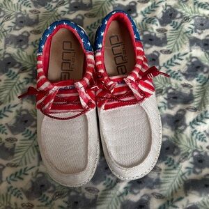 Hey Dude Kids' Red and White Shoes